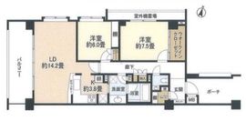 上野毛ファーストプレイス 9階 間取り図