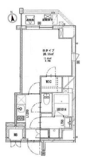 クリアルプレミア浅草橋 802 間取り図