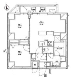 クリアルプレミア浅草橋 1401 間取り図