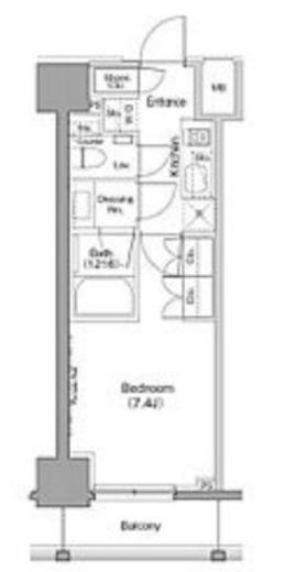 ザ・パークハビオ巣鴨 207 間取り図