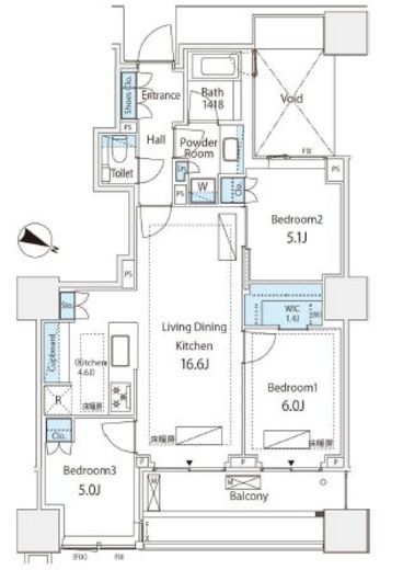 パークコート千代田四番町 12階 間取り図