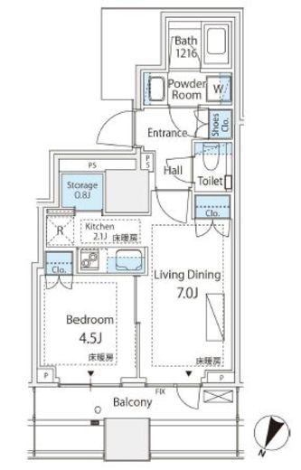 パークコート千代田四番町 13階 間取り図