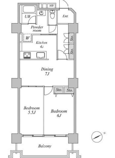 六本木ビュータワー 11階 間取り図