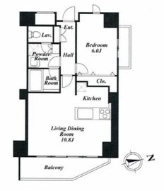 ダイアパレス蔵前 10階 間取り図