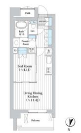 アビティグランデ砧 4階 間取り図