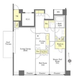 プライムメゾン三田綱町 502 間取り図