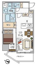 シーズンフラッツ押上 1103 間取り図