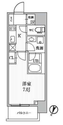 シーズンフラッツ押上 904 間取り図