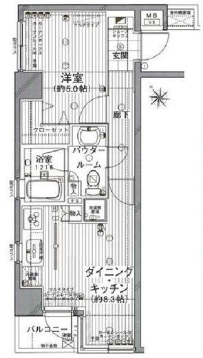 ラグジュアリーレジデンス新宿 2階 間取り図
