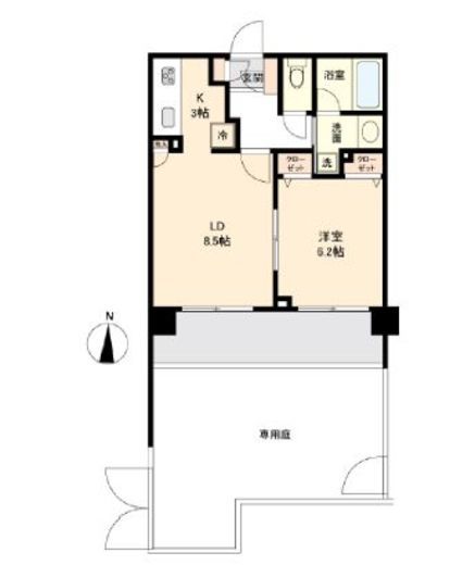 カッシア新高円寺 103 間取り図