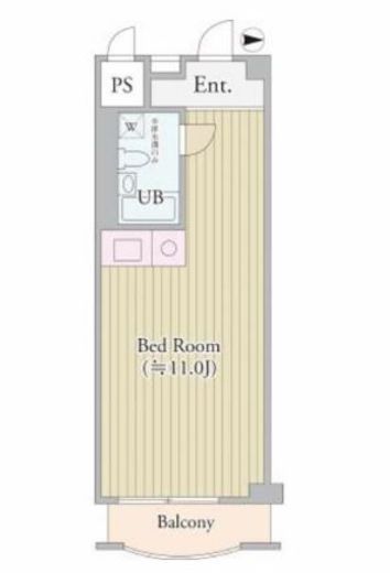 パークグレース新宿 404 間取り図