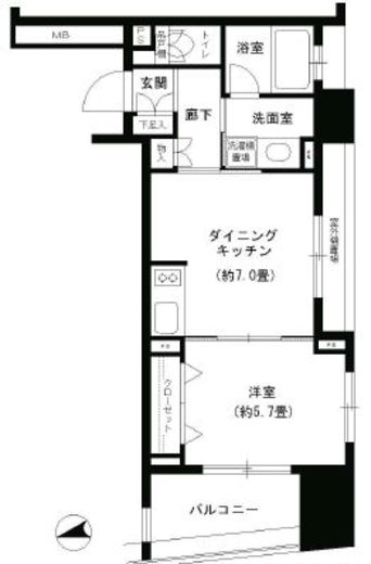 パークキューブ浅草田原町 307 間取り図