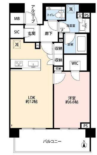アトラス中野南台 2階 間取り図
