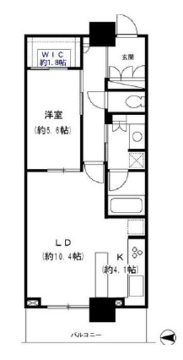 ベイクレストタワー 8階 間取り図