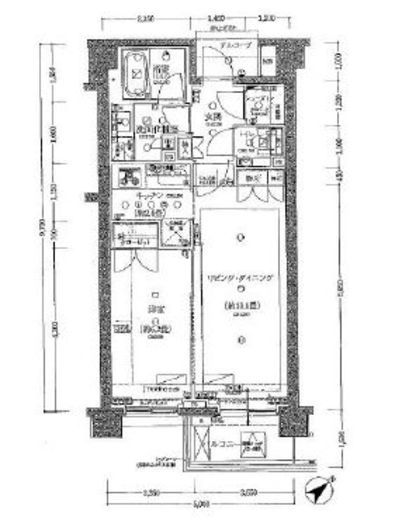 パークハウス千駄ヶ谷 4階 間取り図