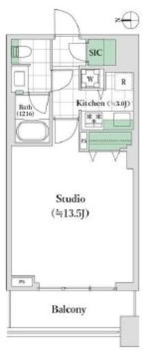 コンシェリア西新宿タワーズウエスト 15階 間取り図