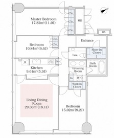 プラティーヌ西新宿 1104 間取り図
