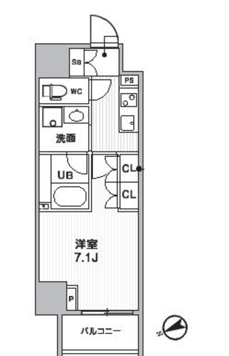 シーズンフラッツ根岸 603 間取り図