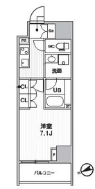 シーズンフラッツ根岸 602 間取り図