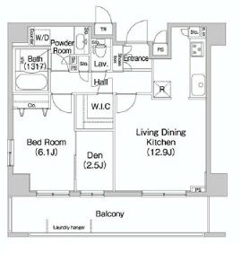 コンフォリア田町 207 間取り図