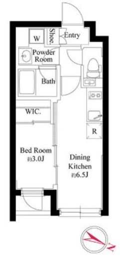ゲートマークス三軒茶屋 204 間取り図