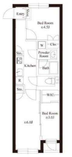ゲートマークス三軒茶屋 201 間取り図