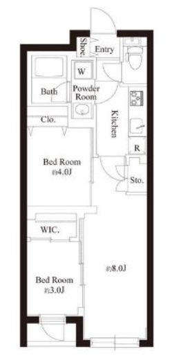 ゲートマークス三軒茶屋 202 間取り図