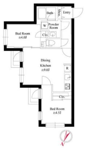 ゲートマークス三軒茶屋 303 間取り図