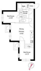 ゲートマークス三軒茶屋 303 間取り図