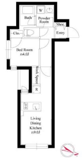 ゲートマークス三軒茶屋 205 間取り図