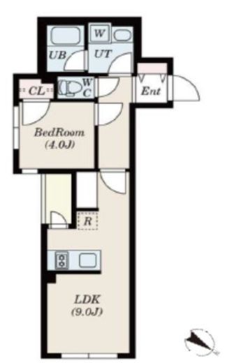 ゲートマークス三軒茶屋 406 間取り図