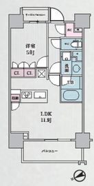 テラス浅草橋 301 間取り図