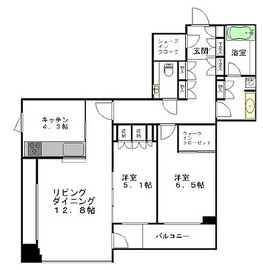 アトラスタワー西新宿 15階 間取り図