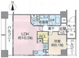 オーベル代官山DE 6階 間取り図