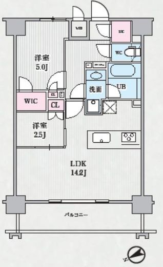 テラス浅草橋 1304 間取り図
