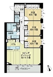 ザ・パークハウス広尾羽澤 3階 間取り図