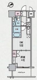 テラス浅草橋 1006 間取り図