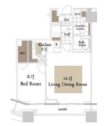 コンシェリア西新宿タワーズウエスト 16階 間取り図