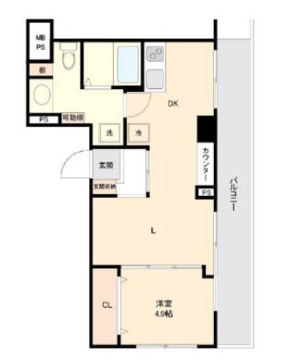 ONE ROOF FLAT NISHIWASEDA 1302 間取り図