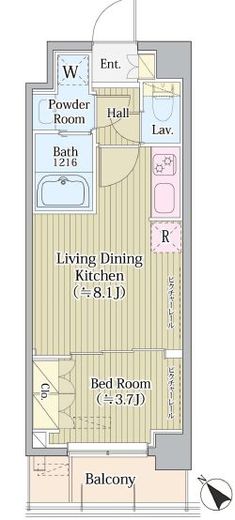 Avvolto Felice 蒲田South (アヴォルトフェリーチェ蒲田サウス) 108 間取り図