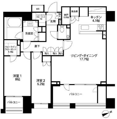 ザ・パークハウスグラン三番町 11階 間取り図