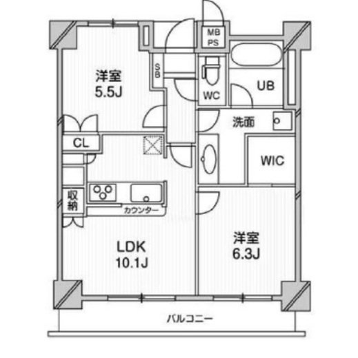 アーデンタワー新中野 1102 間取り図