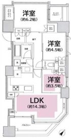 フレンシア築地 9F1 間取り図