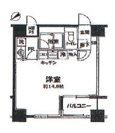 ユニーブル島津山 2階 間取り図