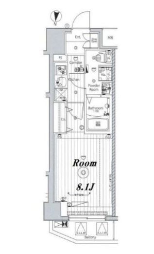 メイクスデザイン新宿落合 7階 間取り図