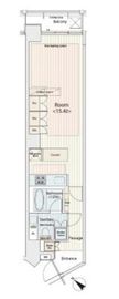 カスタリア八丁堀 804 間取り図