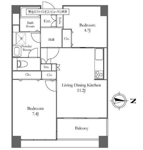 リバーシティ21イーストタワーズ2 2104 間取り図