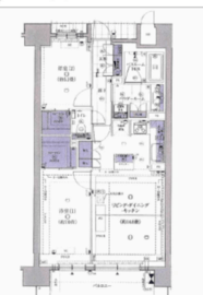 プレサンスロジェ池尻大橋 3階 間取り図