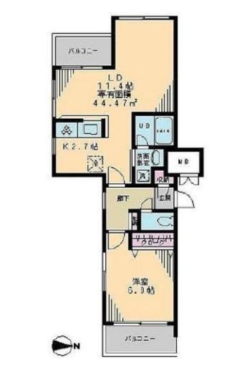 イーストポイント中野 503 間取り図