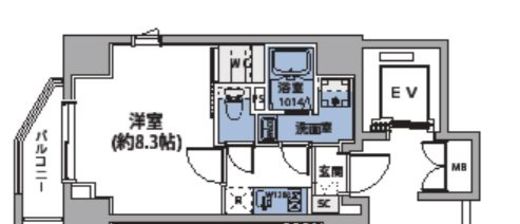 ルネサンスコート両国リバーテラス 1201 間取り図